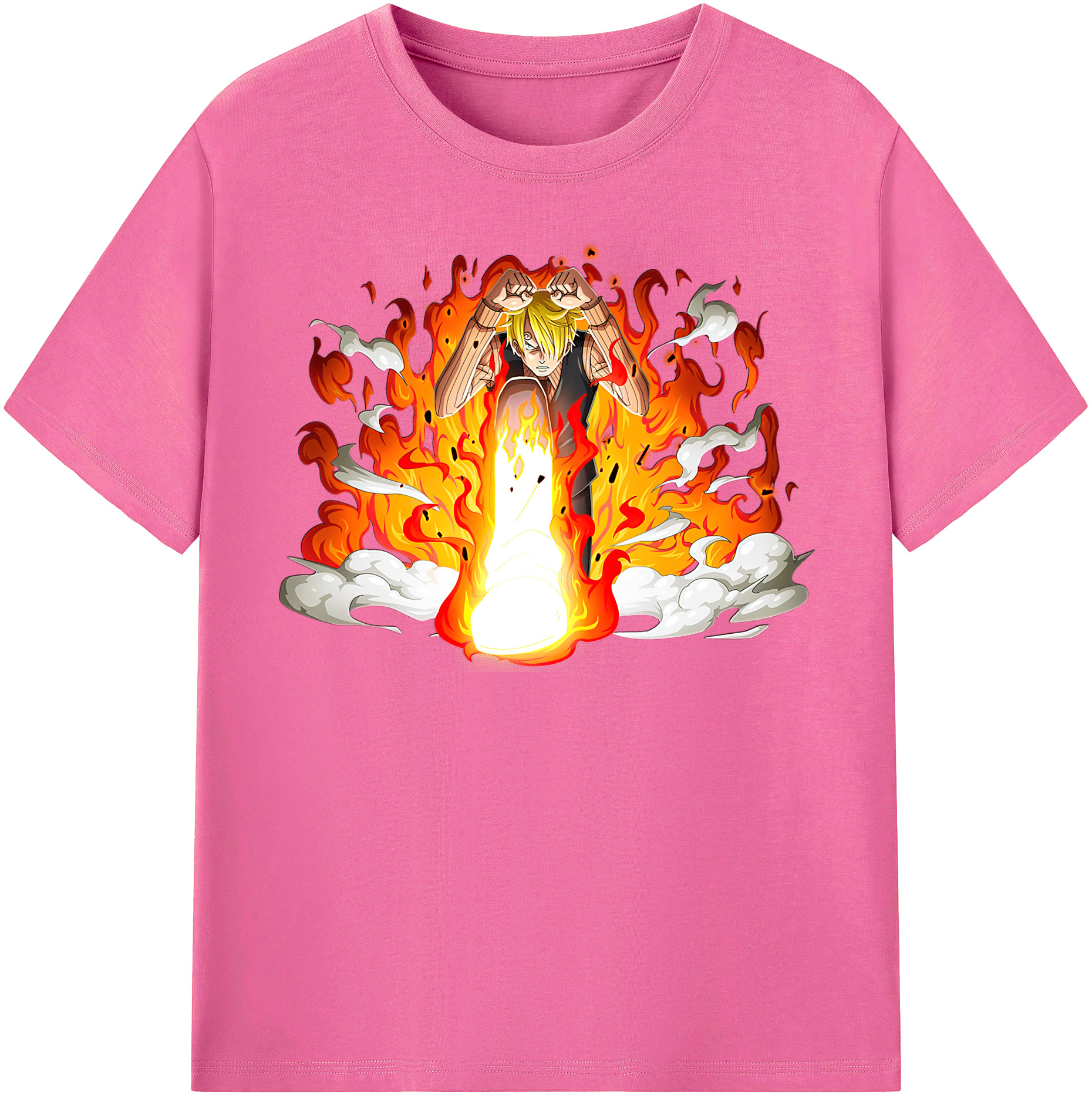 （画像用） ワンピース サンジ ONE PIECE Sanji レディースカジュアルプリントTシャツ（綿100％）